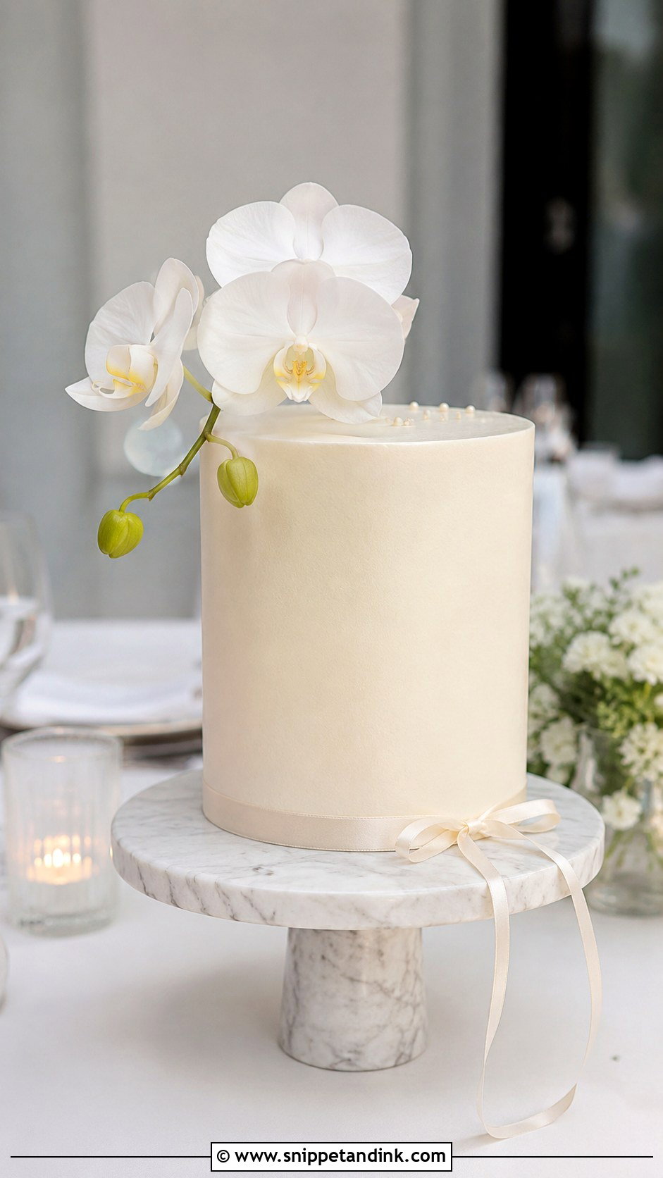 Minimalist Wedding Cake - Snippet and Ink - 20 Wedding Cake Designs