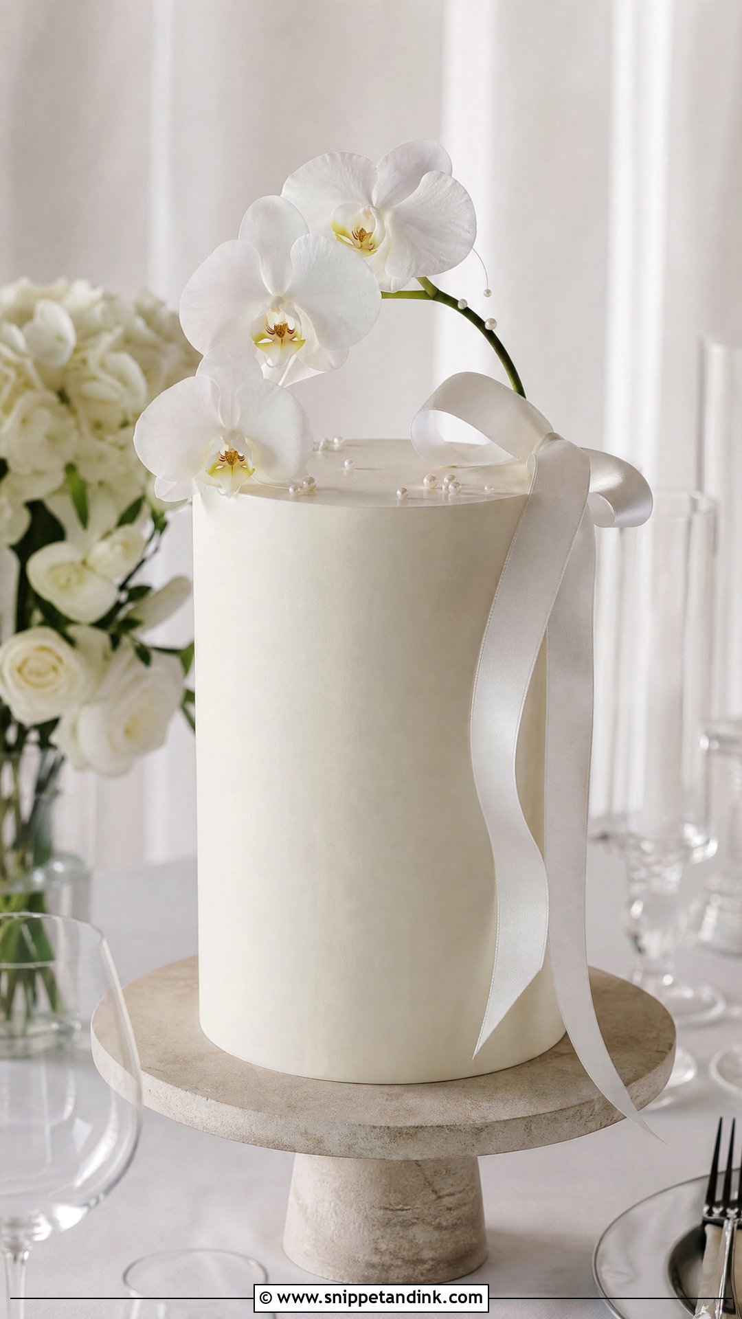 Minimalist Wedding Cake - Snippet and Ink - 20 Wedding Cake Inspo