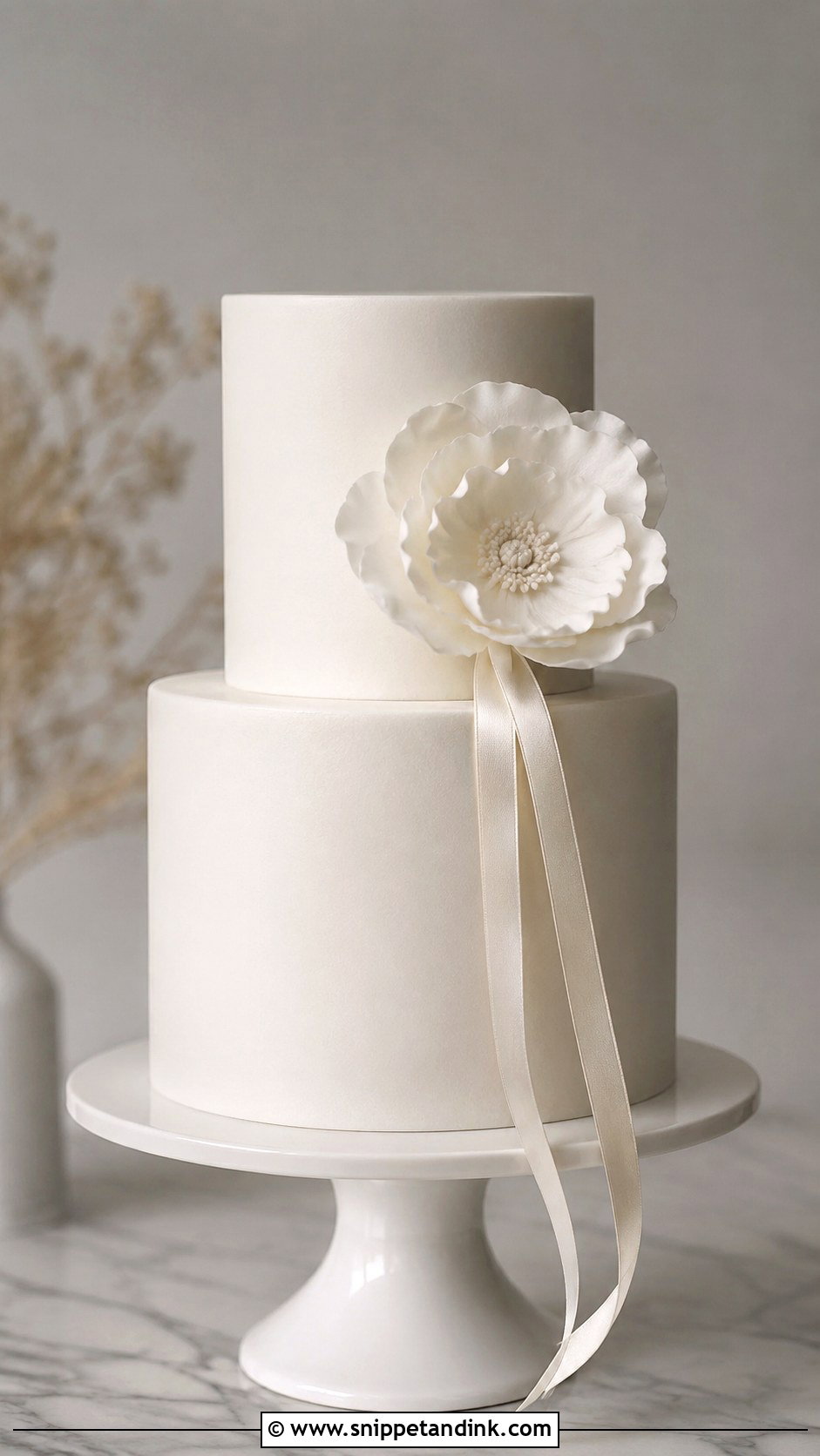 Minimalist Wedding Cake - Snippet and Ink - 20 Different Cake Ideas for Wedding