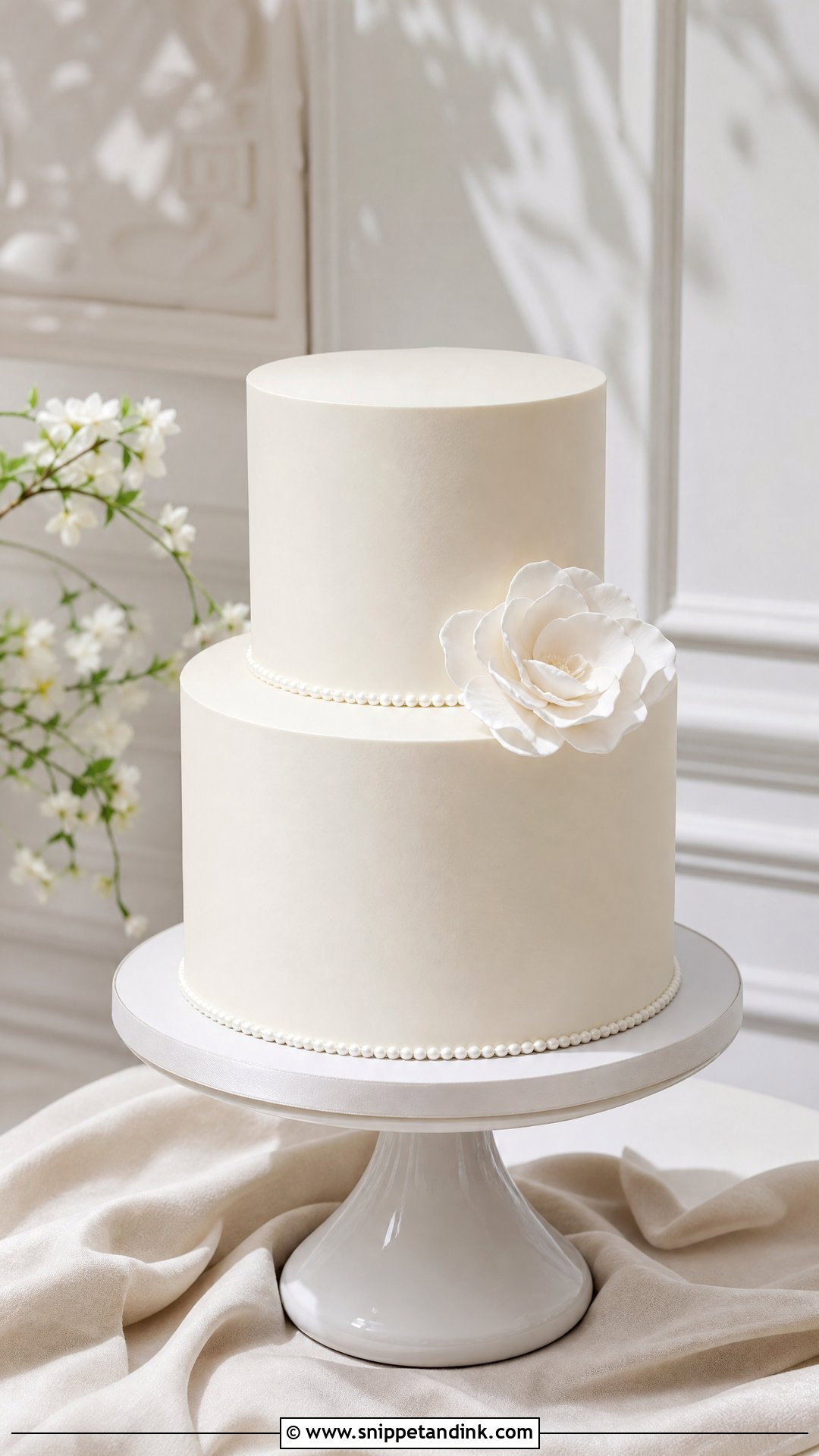 Minimalist Wedding Cake - Snippet and Ink - 25 Classy Wedding Cakes