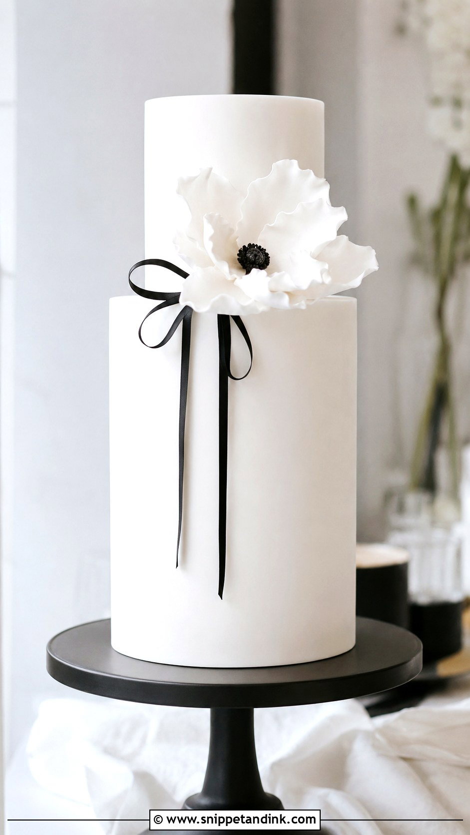 Minimalist Wedding Cake - Snippet and Ink - 25 Simple But Elegant Wedding Cakes