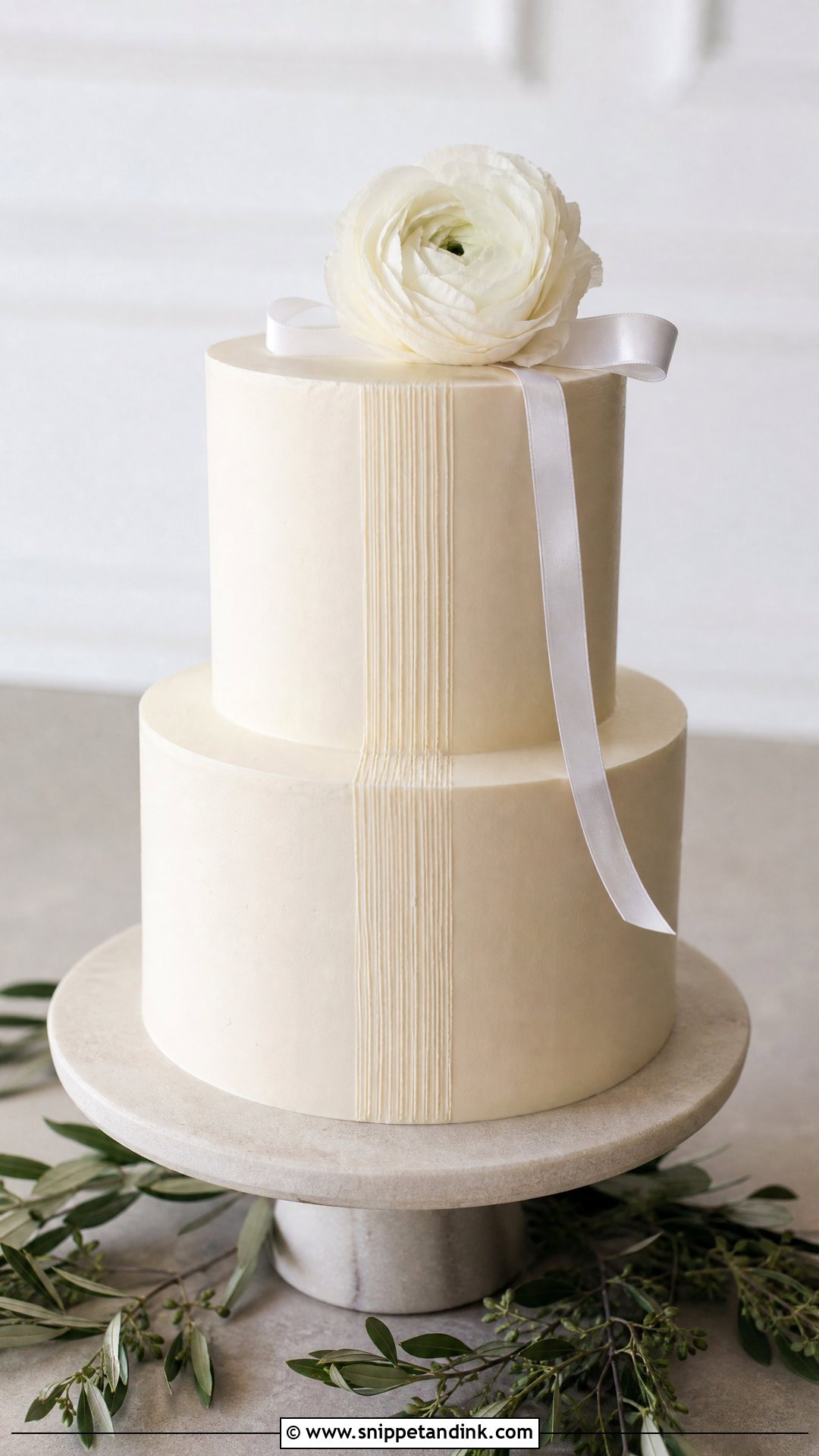 Minimalist Wedding Cake - Snippet and Ink - 25 Unique Wedding Cakes