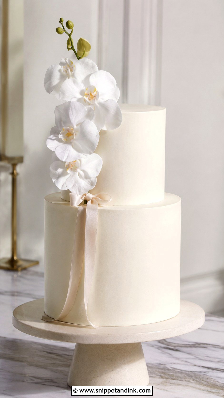 Minimalist Wedding Cake - Snippet and Ink - 30 Elegant Wedding Cake Ideas