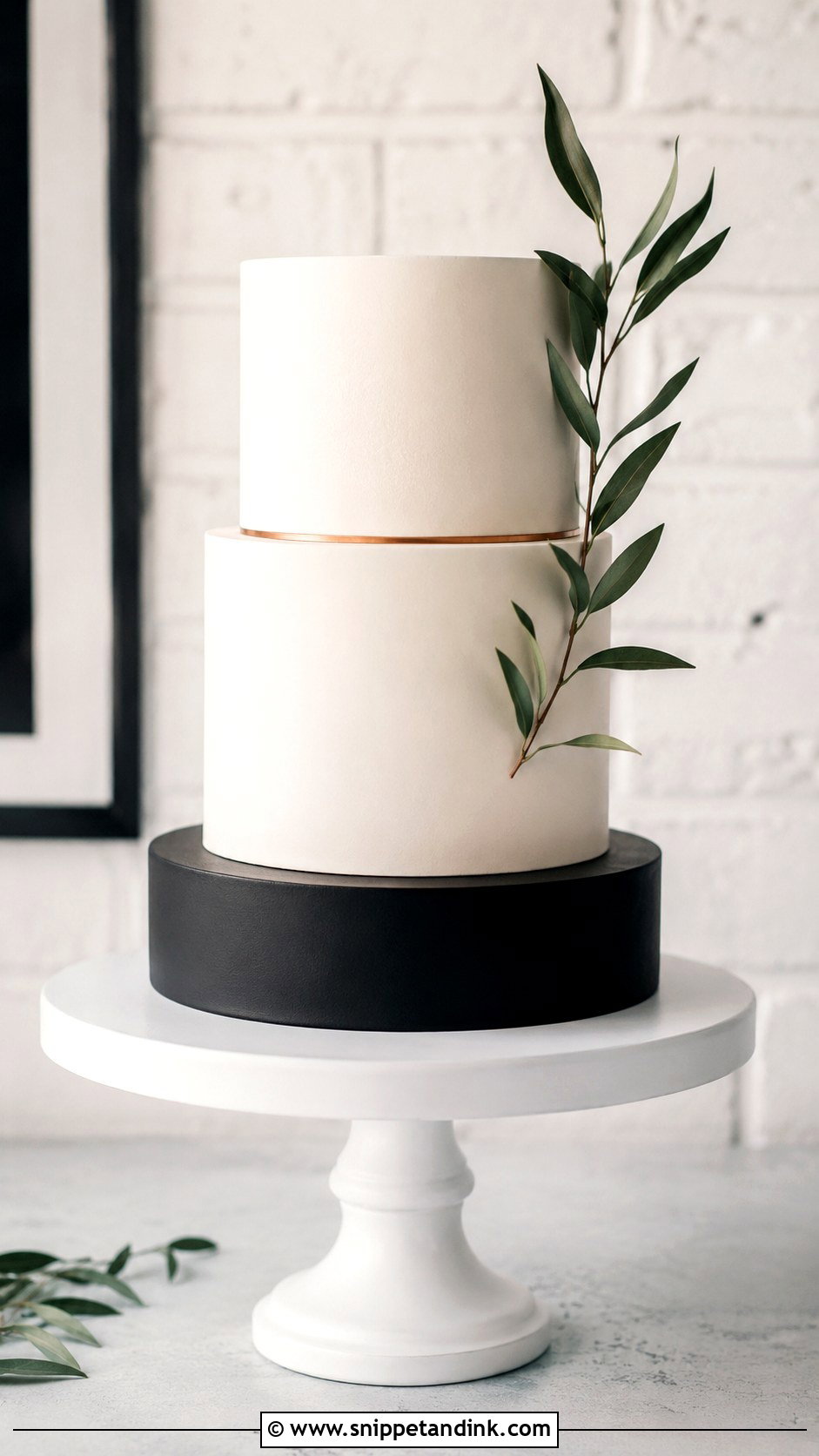 Minimalist Wedding Cake - Snippet and Ink - 30 Masculine Wedding Cake Ideas