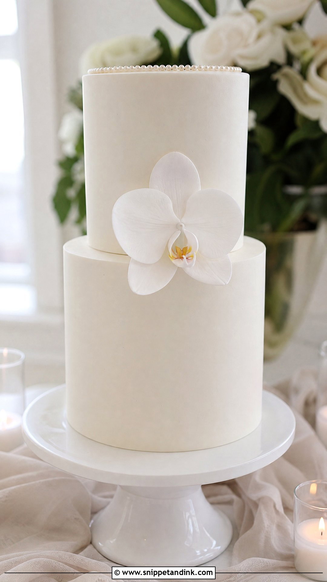 Minimalist Wedding Cake - Snippet and Ink - 30 Modern Wedding Cake Ideas