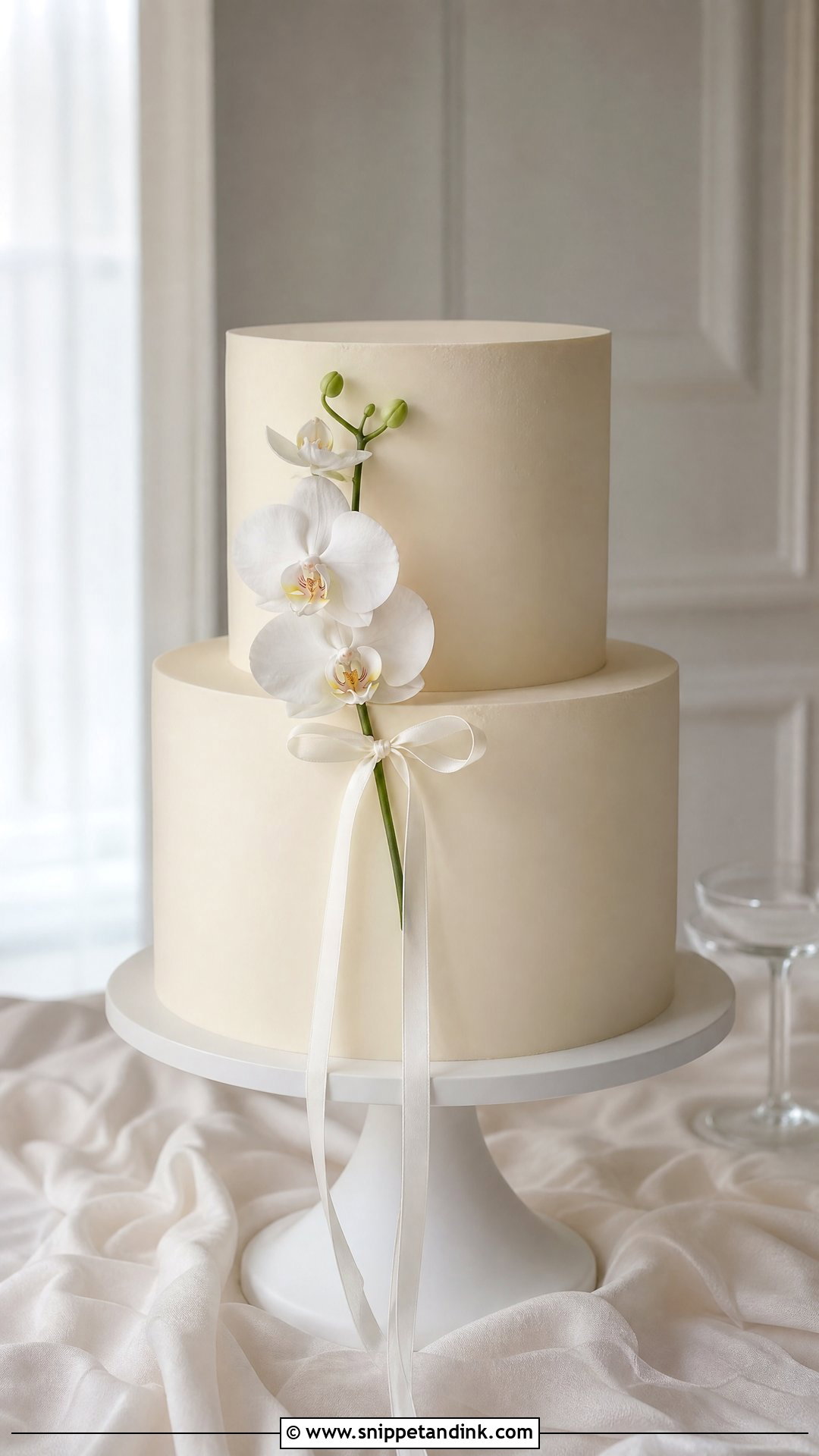 Minimalist Wedding Cake - Snippet and Ink - 30 Wedding Cake Ideas