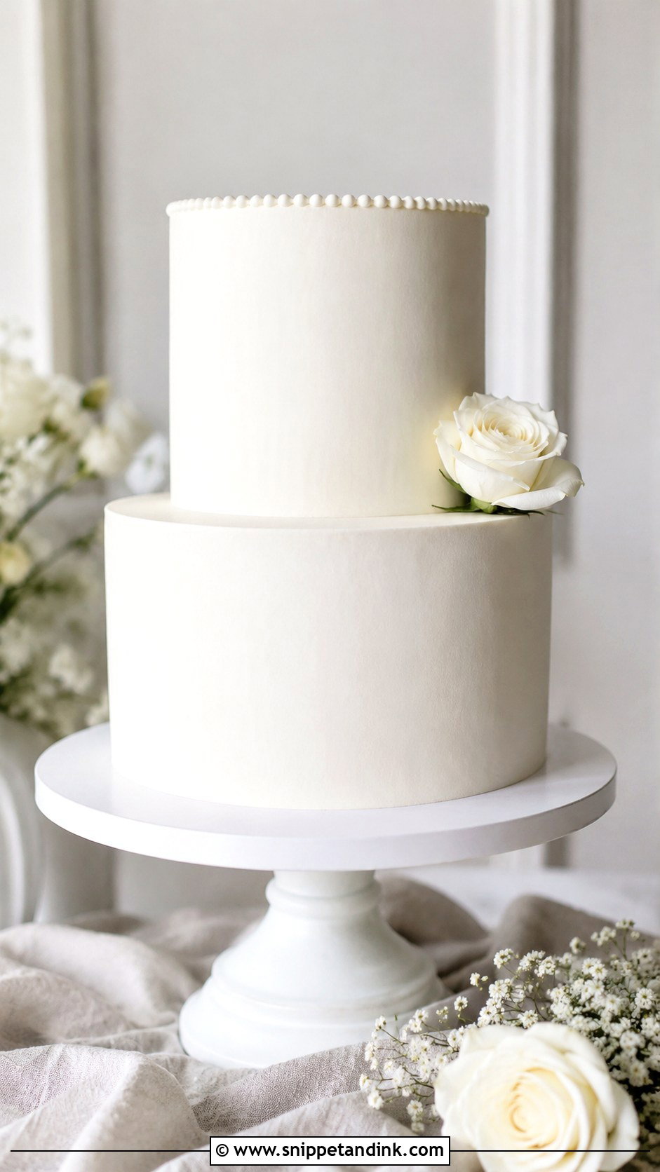Minimalist Wedding Cake - Snippet and Ink - 20 Elegant Modern Wedding Cake Ideas