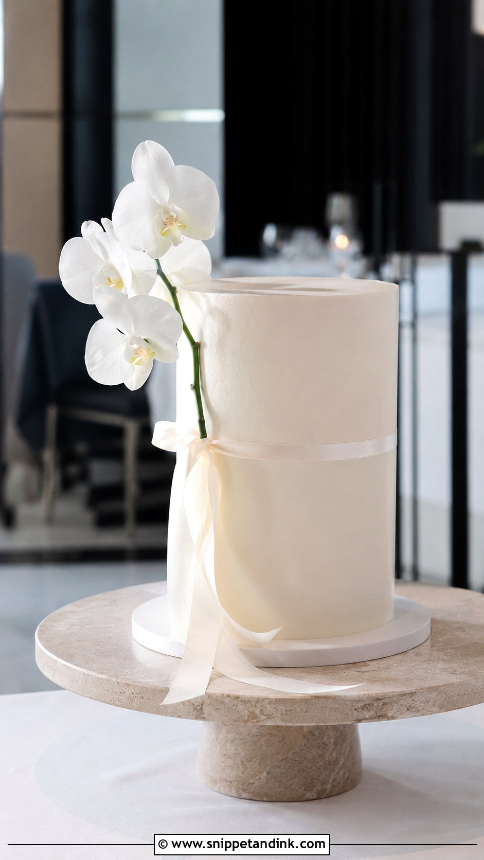 Minimalist Wedding Cake - Snippet and Ink - 20 Elegant Wedding Cake Designs