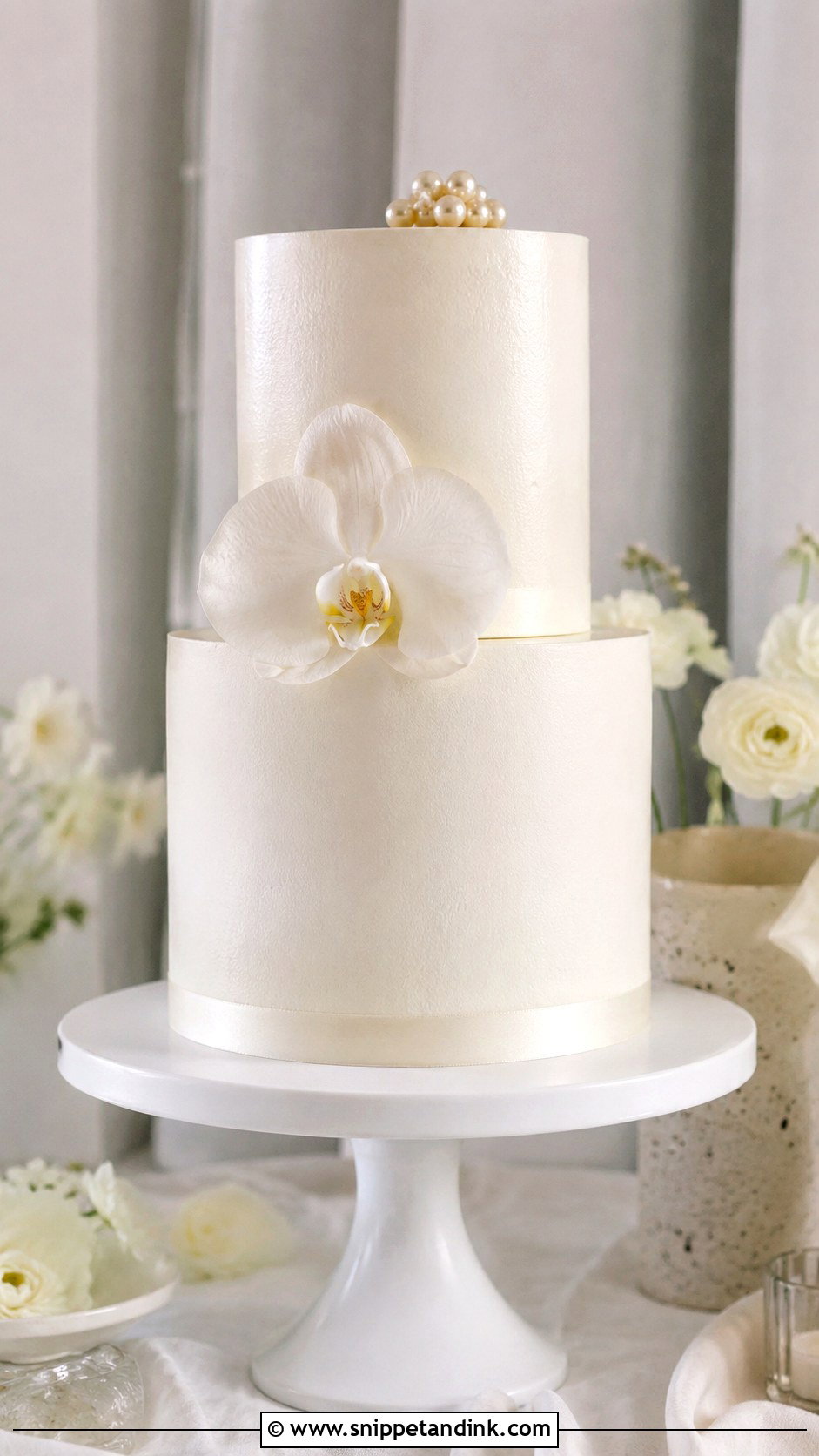 Minimalist Wedding Cake - Snippet and Ink - 20 Elegant Wedding Cakes