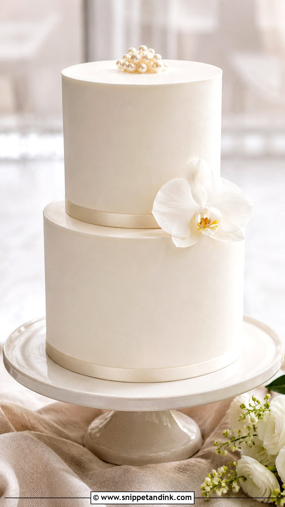 Minimalist Wedding Cake - Snippet and Ink - 20 Gorgeous Wedding Cake Ideas