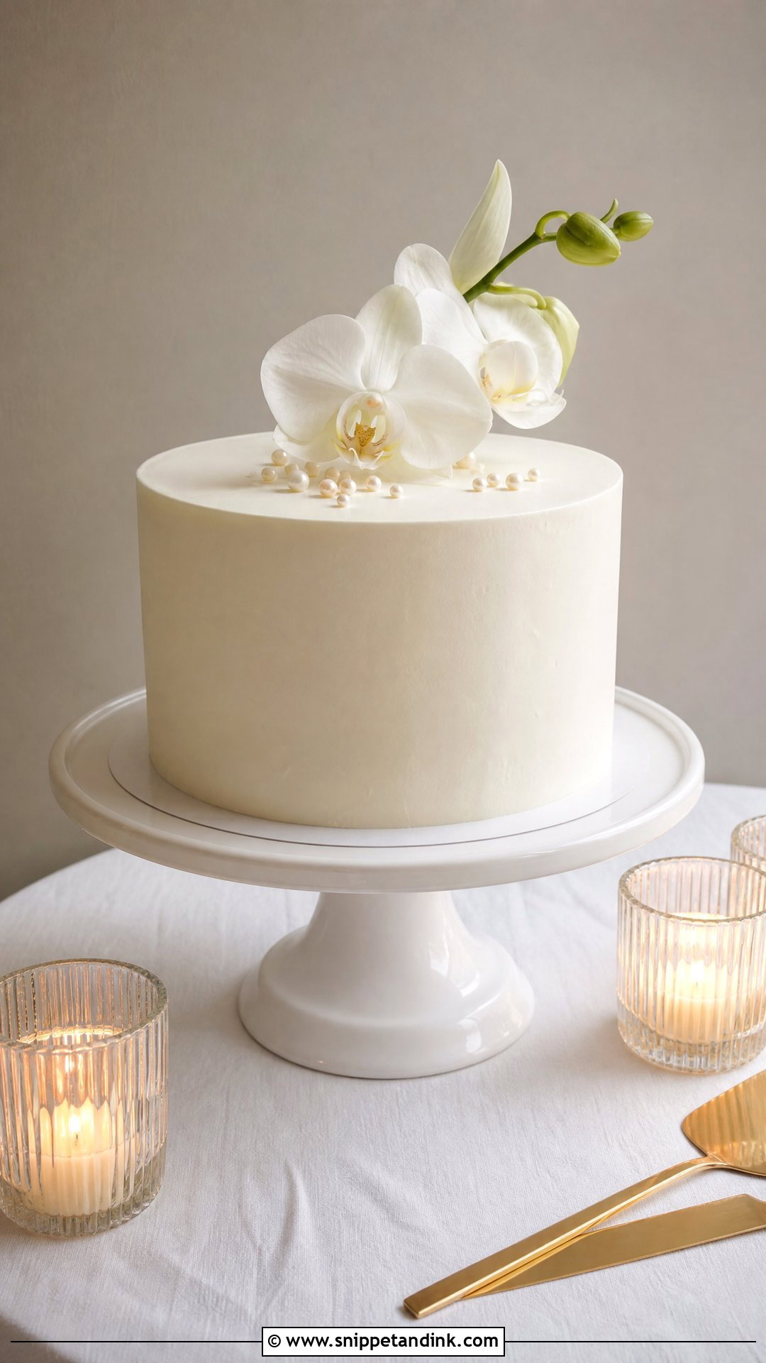 Minimalist Wedding Cake Table - Snippet and Ink - 25 Wedding Cake Table Ideas