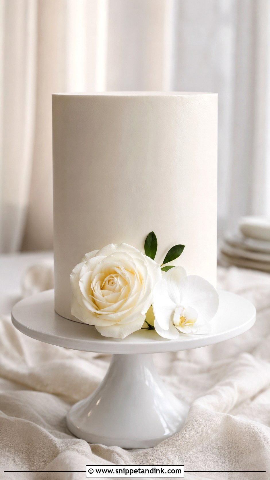 Minimalist Wedding Cake With Flowers - Snippet and Ink - 20 Simple Flower Cake Ideas for Wedding