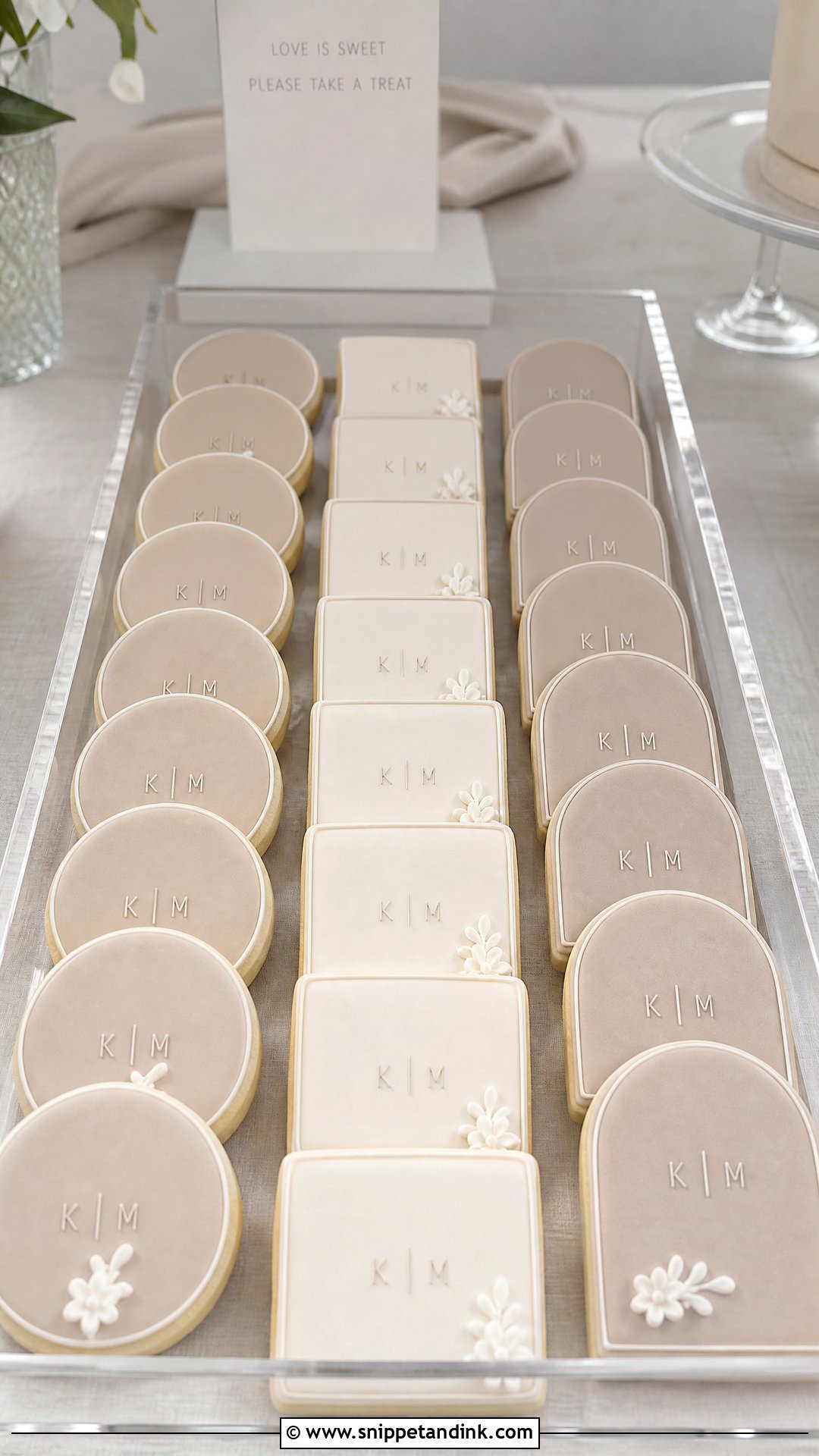 Minimalist Wedding Cookies - Snippet and Ink - 20 Wedding Cookies