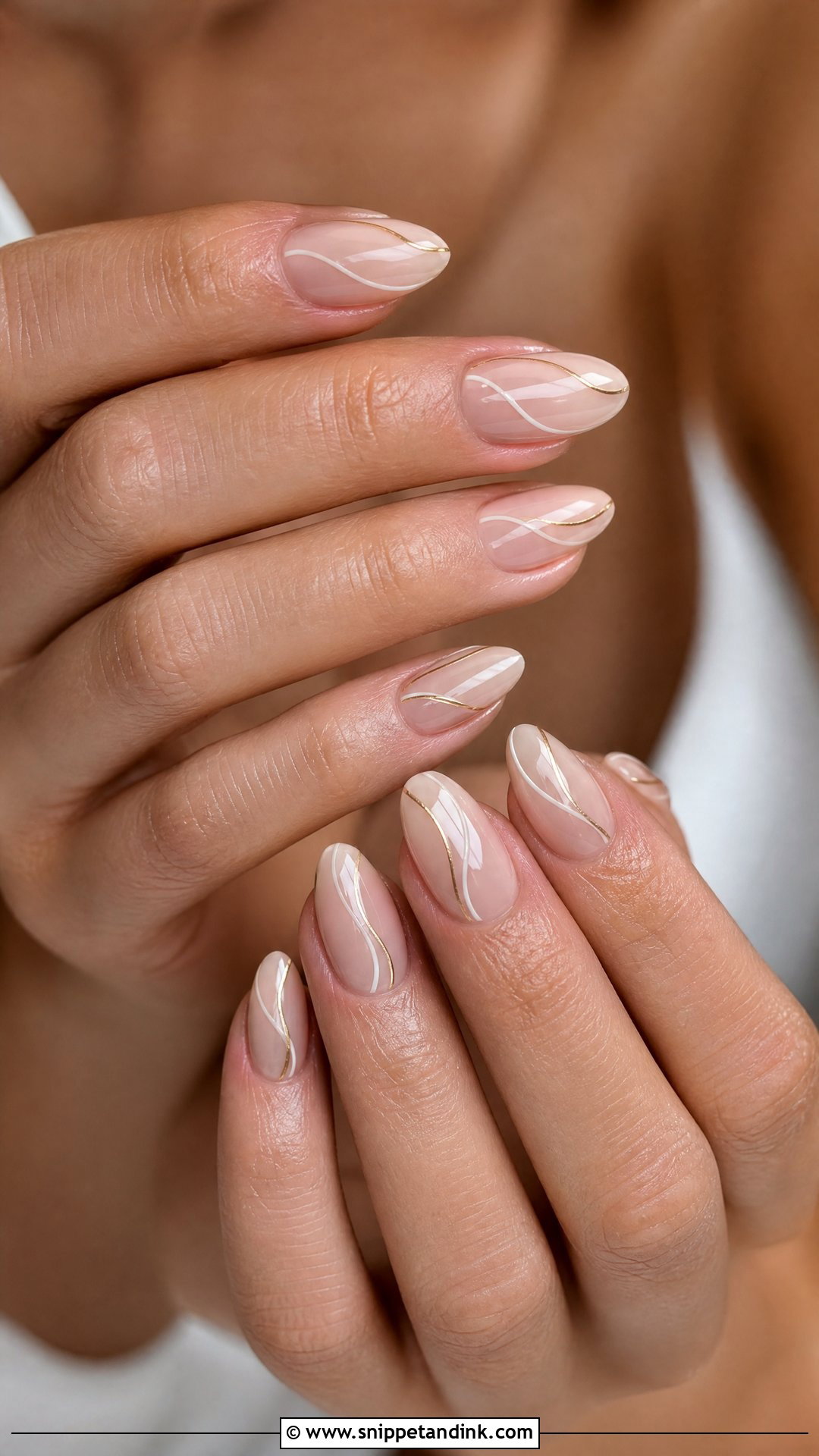Minimalist Wedding Nails With Thin Lines - Snippet and Ink - 35 Nail Art Wedding Ideas
