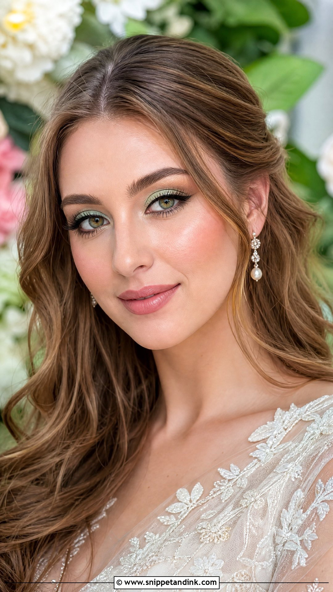 Mint Green Bridal Makeup - Snippet and Ink - 20 Colorful Bridal Makeup Ideas