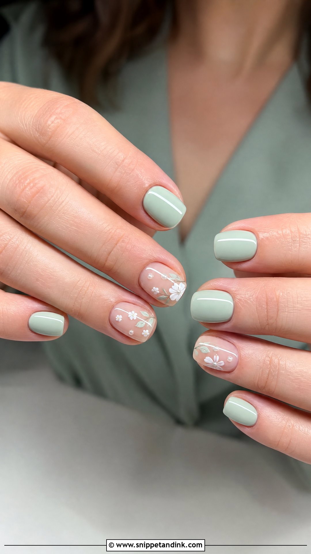 Mint Green Spring Wedding Guest Nails - Snippet and Ink - 20 Spring Wedding Guest Nails