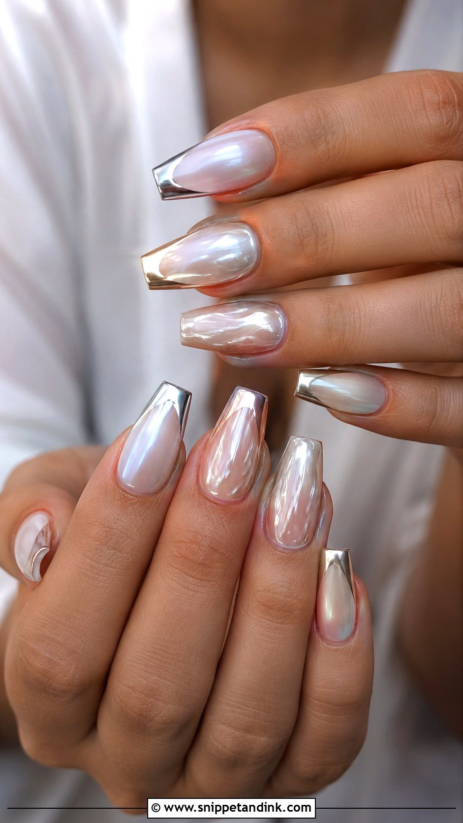 Mirror Chrome Bridal Nails For Indian Wedding - Snippet and Ink - 30 Bridal Nails Wedding Indian