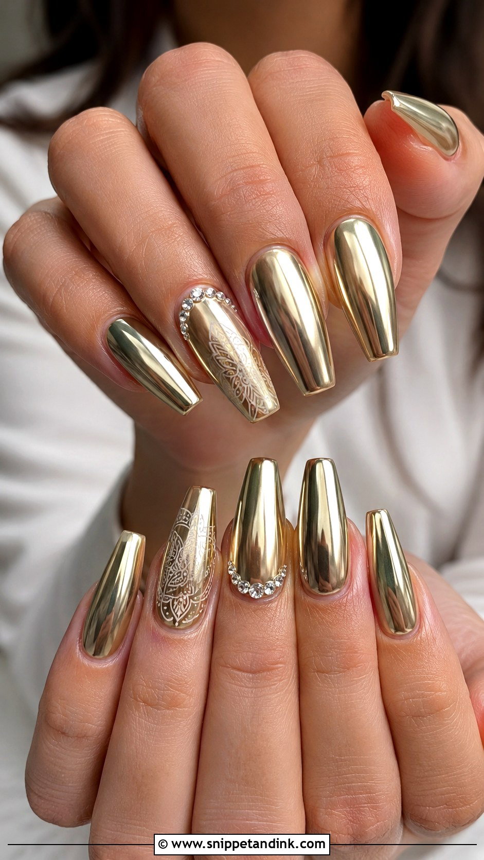 Mirror Chrome Bridal Nails - Snippet and Ink - 20 Nail Art for Indian Wedding Ideas