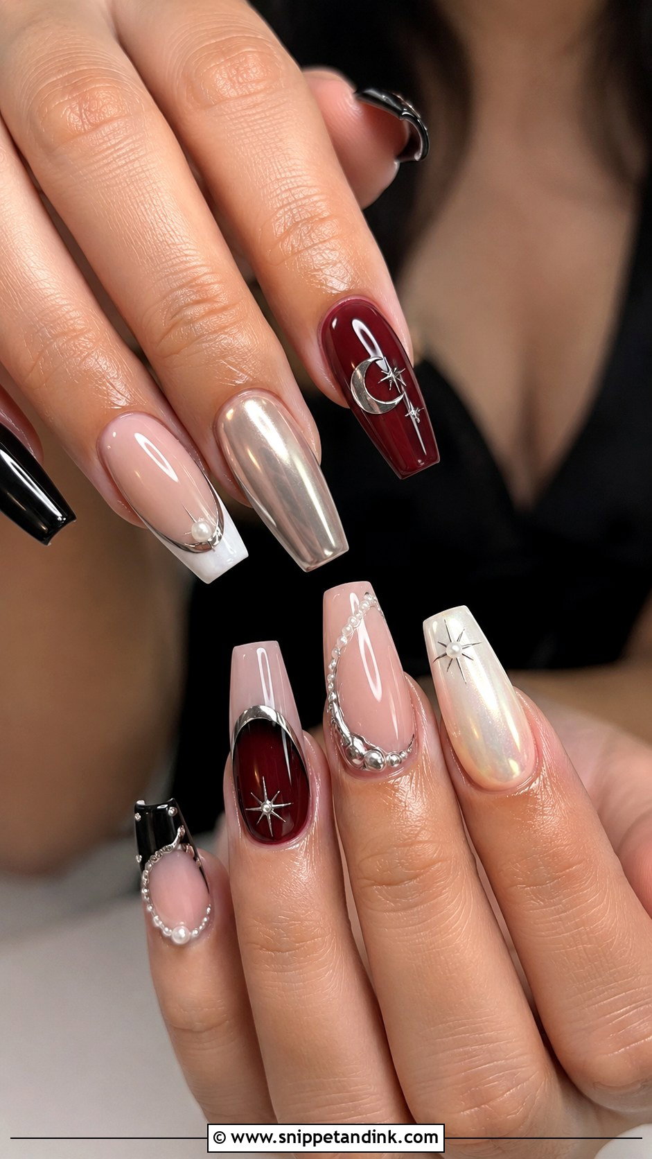 Mismatched Alt Wedding Nails - Snippet and Ink - 20 Alt Wedding Nails