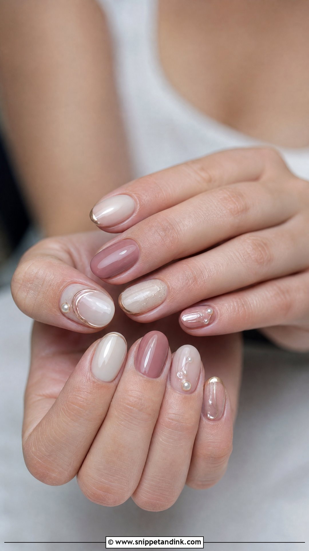 Mismatched Bridesmaid Nails - Snippet and Ink - 25 Bridesmaids Nail Ideas