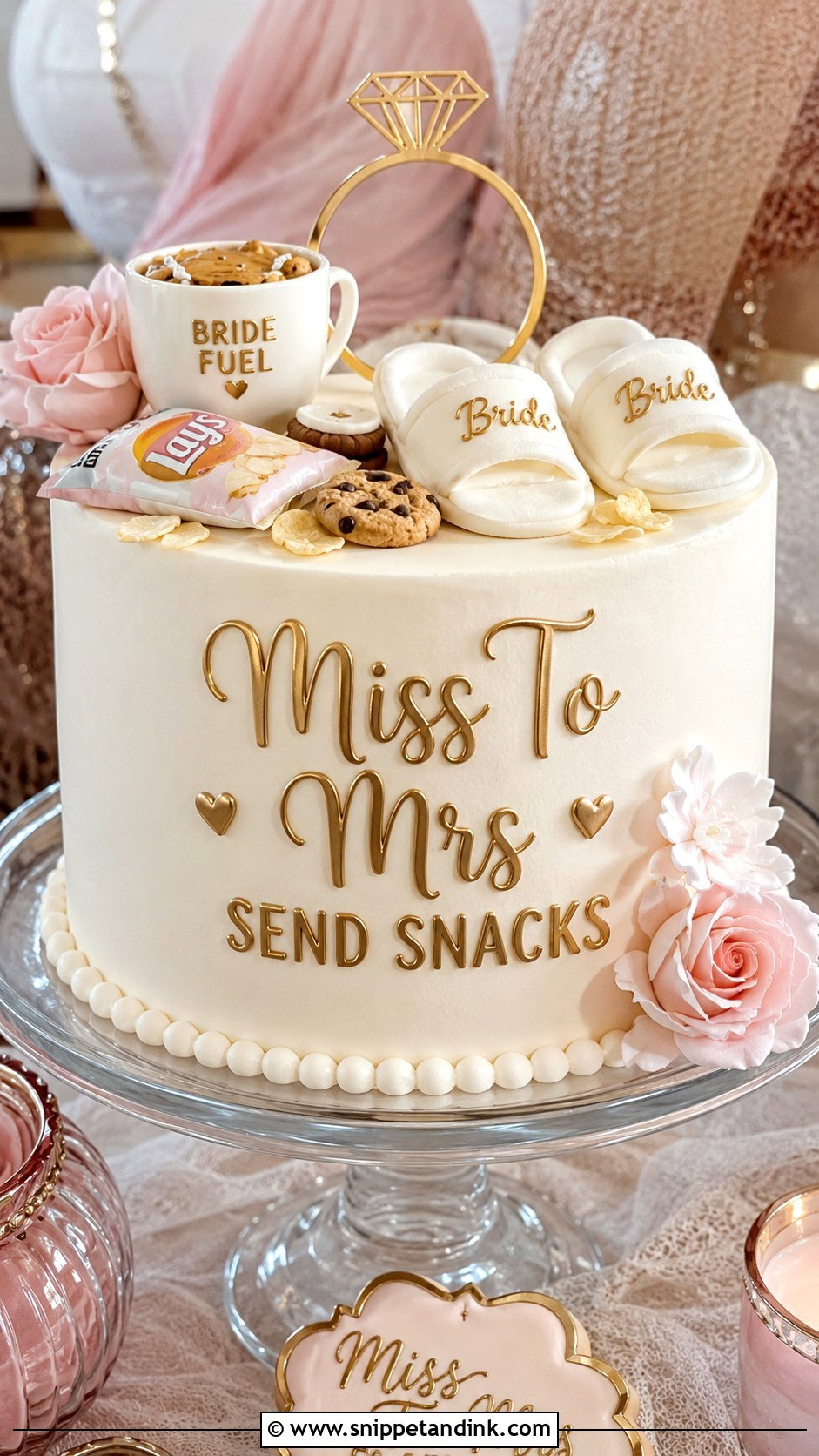 Miss To Mrs Cake - Snippet and Ink - 20 Funny Bachelorette Cake Ideas for Wedding