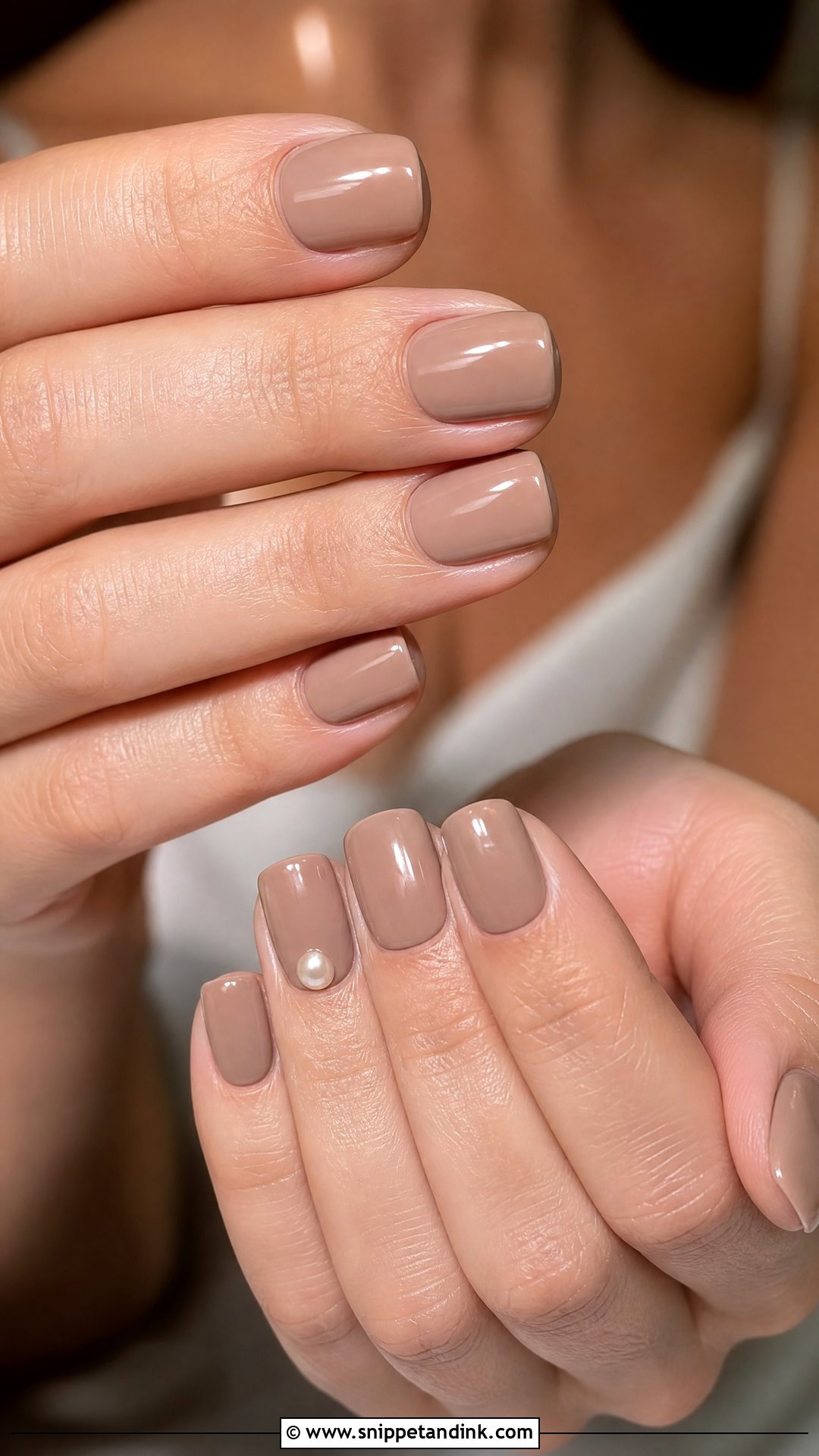 Mocha Nude Fall Wedding Nails - Snippet and Ink - 25 Fall Wedding Nails for Bride