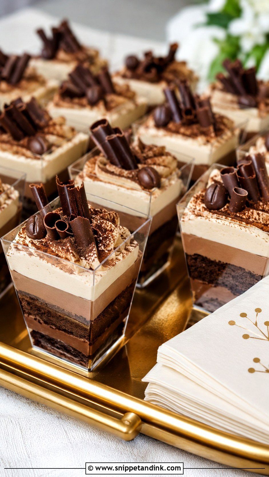 Mocha Wedding Cake Cups - Snippet and Ink - 20 Cake Cups Ideas for Wedding
