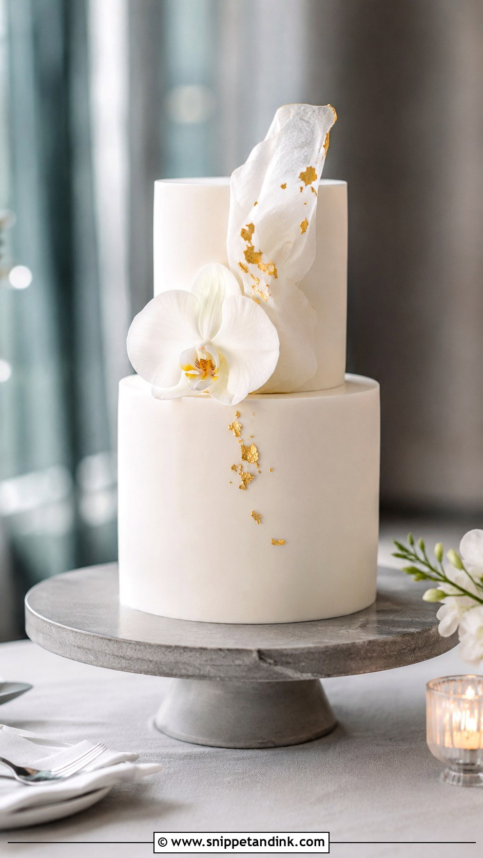 Modern 2 Layer Wedding Cake - Snippet and Ink - 20 2 Layer Wedding Cake Ideas
