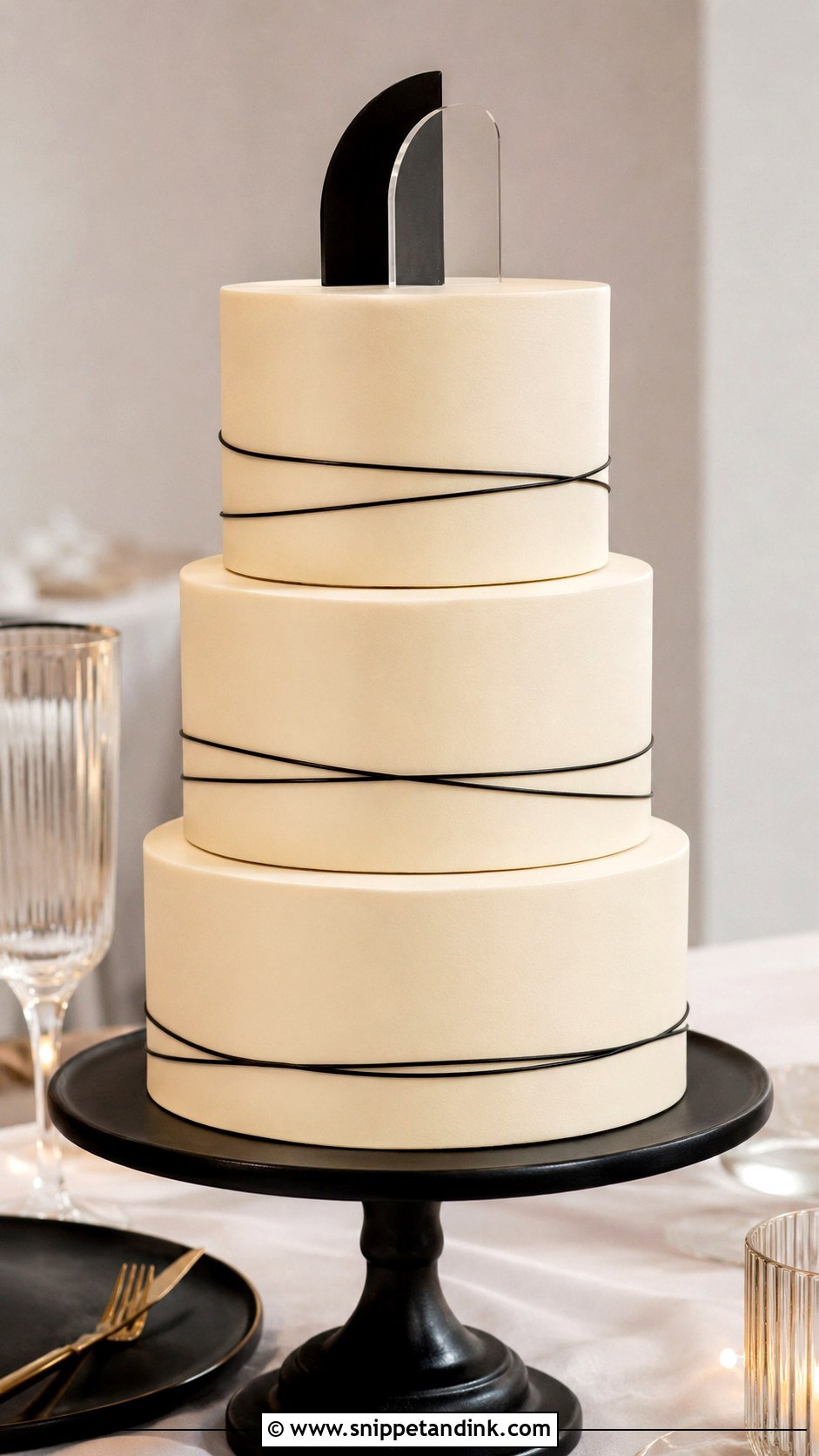 Modern 3 Tier Wedding Cake No Flowers - Snippet and Ink - 20 3 Tier Wedding Cake No Flowers