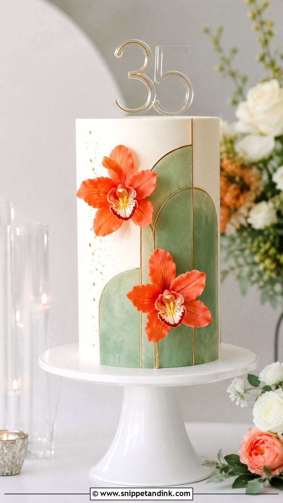 Modern 35th Wedding Anniversary Cake - Snippet and Ink - 20 35th Wedding Anniversary Cake Ideas