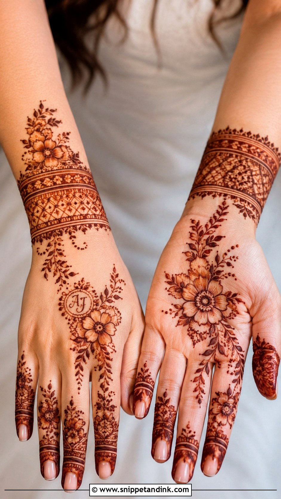 Modern Arabic Bridal Mehndi Design - Snippet and Ink - 30 Arabic Bridal Mehndi Designs