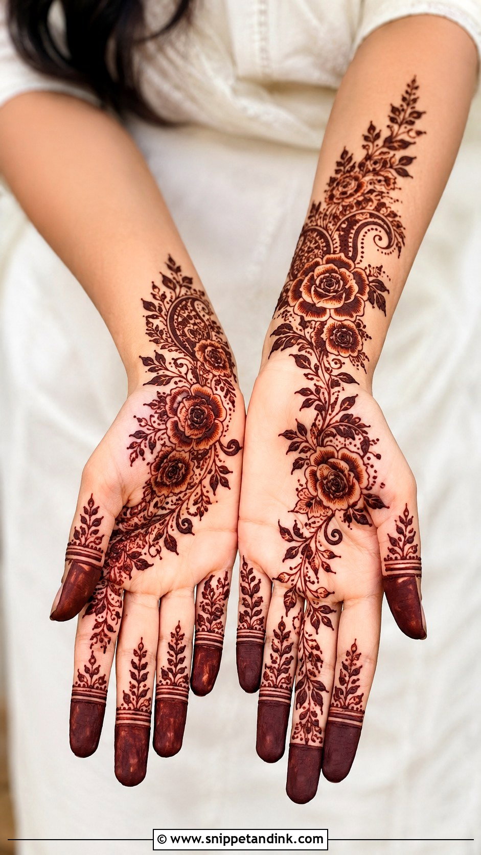 Modern Arabic Front Hand Mehndi Design - Snippet and Ink - 35 Modern Front Hand Mehndi Designs