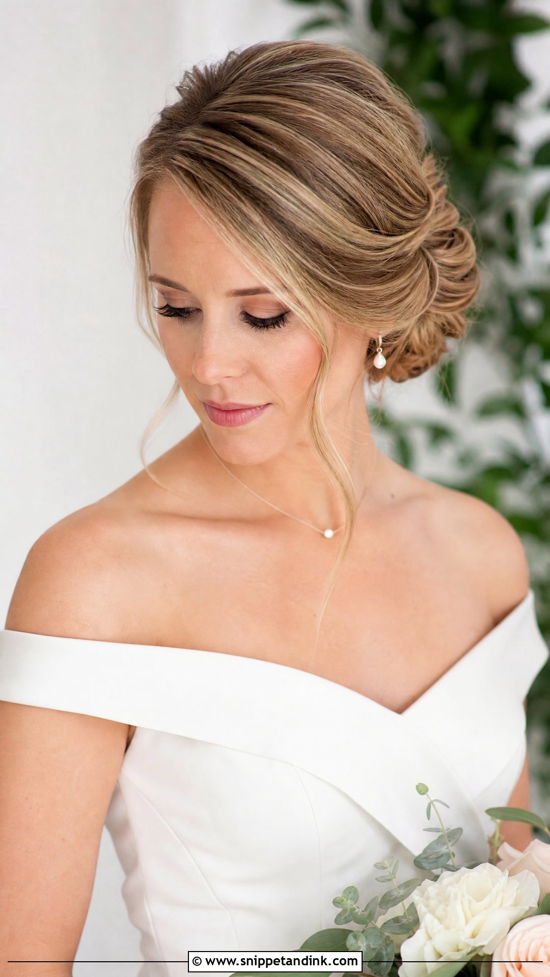 Modern Asymmetrical French Roll - Snippet and Ink - 20 French Roll Wedding Hairstyle Ideas
