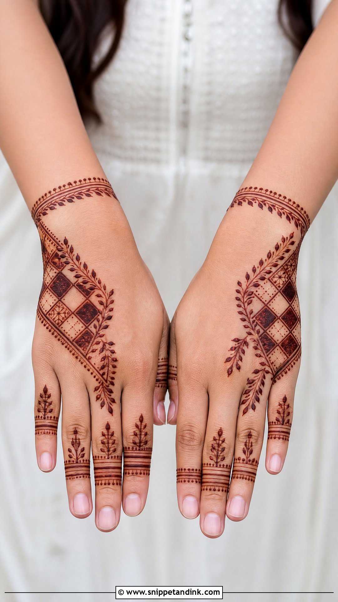 Modern Back Hand Check Mehndi Design - Snippet and Ink - 30 Back Hand Check Mehndi Design Ideas