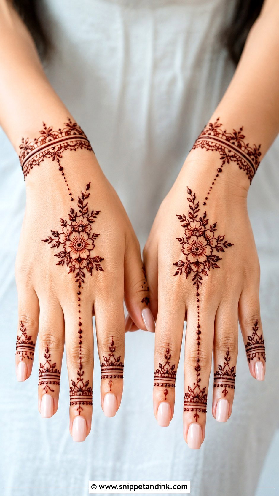Modern Back Hand Mehndi Design - Snippet and Ink - 35 Mehndi Designs 2025