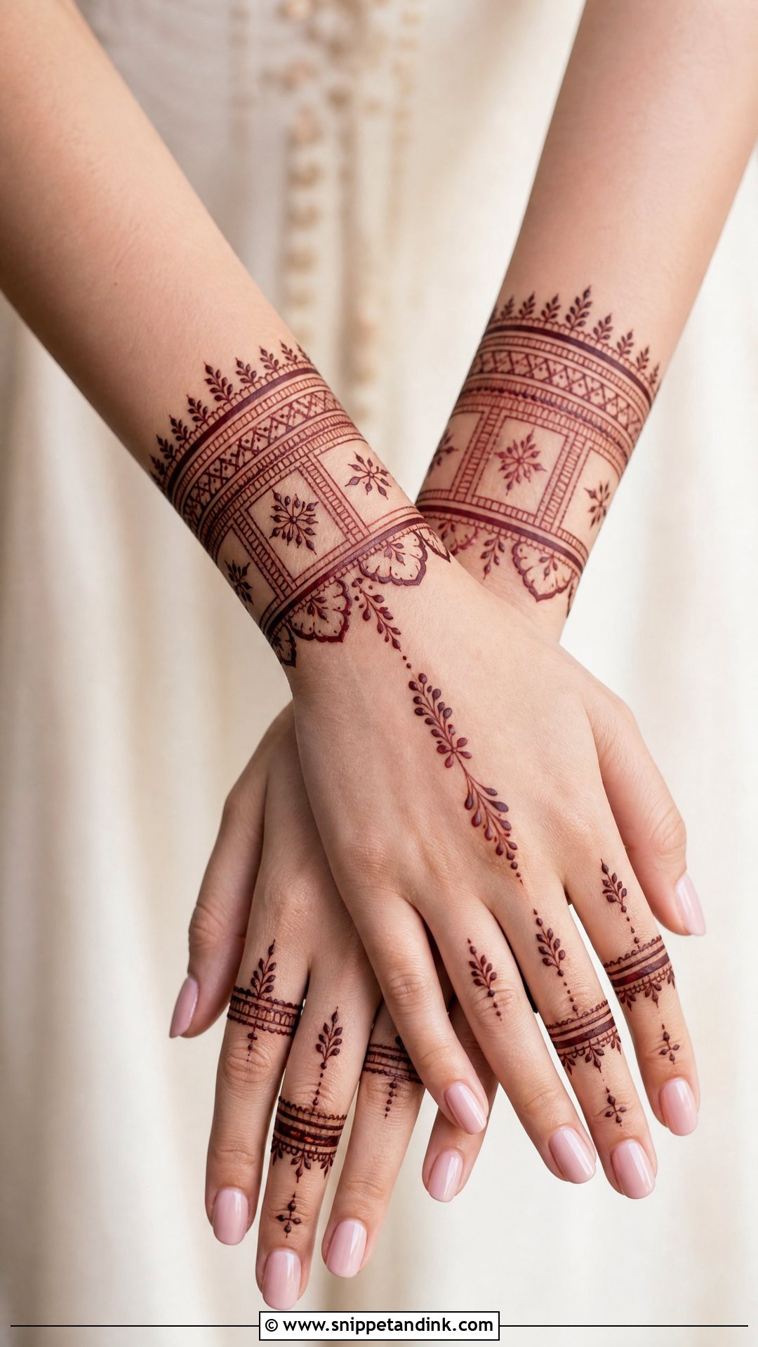 Modern Back Hand Mehndi Design - Snippet and Ink - 35 Stylish Back Hand Mehndi Designs