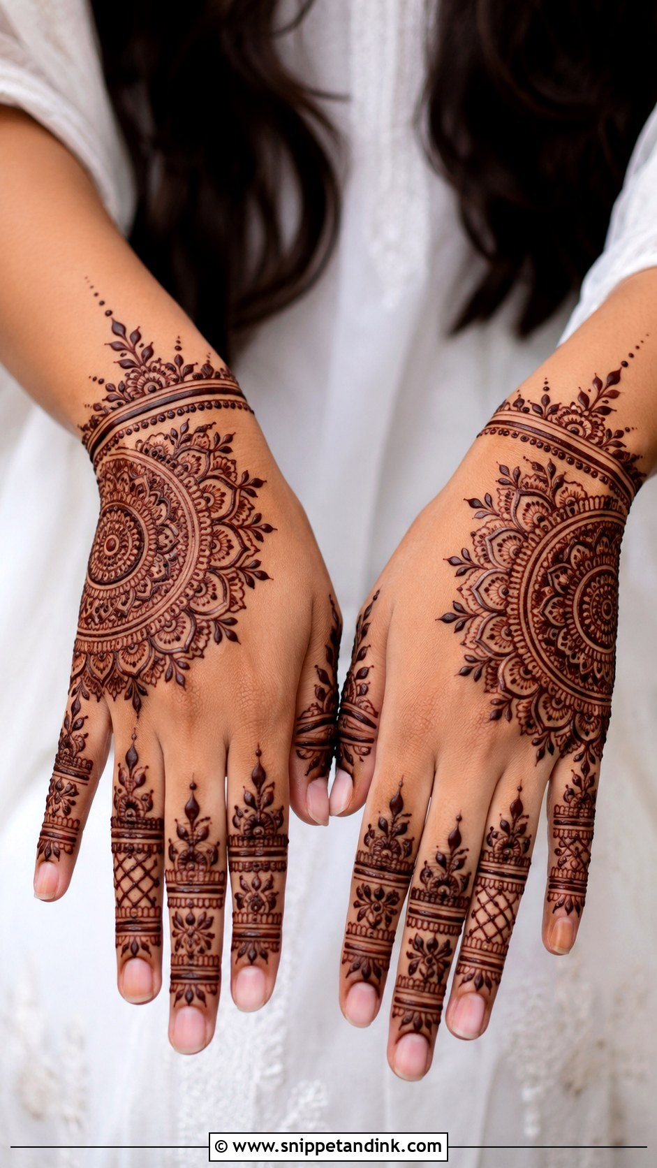 Modern Back Hand Mehndi Design - Snippet and Ink - 35 Trendy Back Hand Mehndi Designs