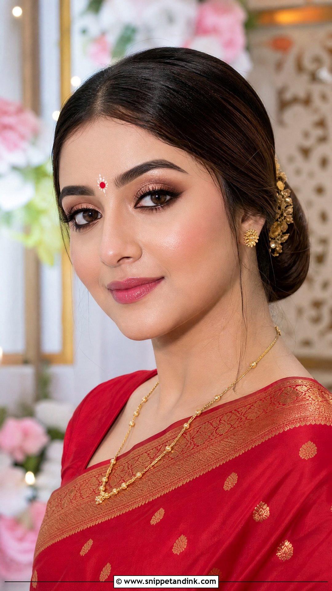 Modern Bengali Bridal Makeup - Snippet and Ink - 20 Bengali Bridal Makeup Ideas