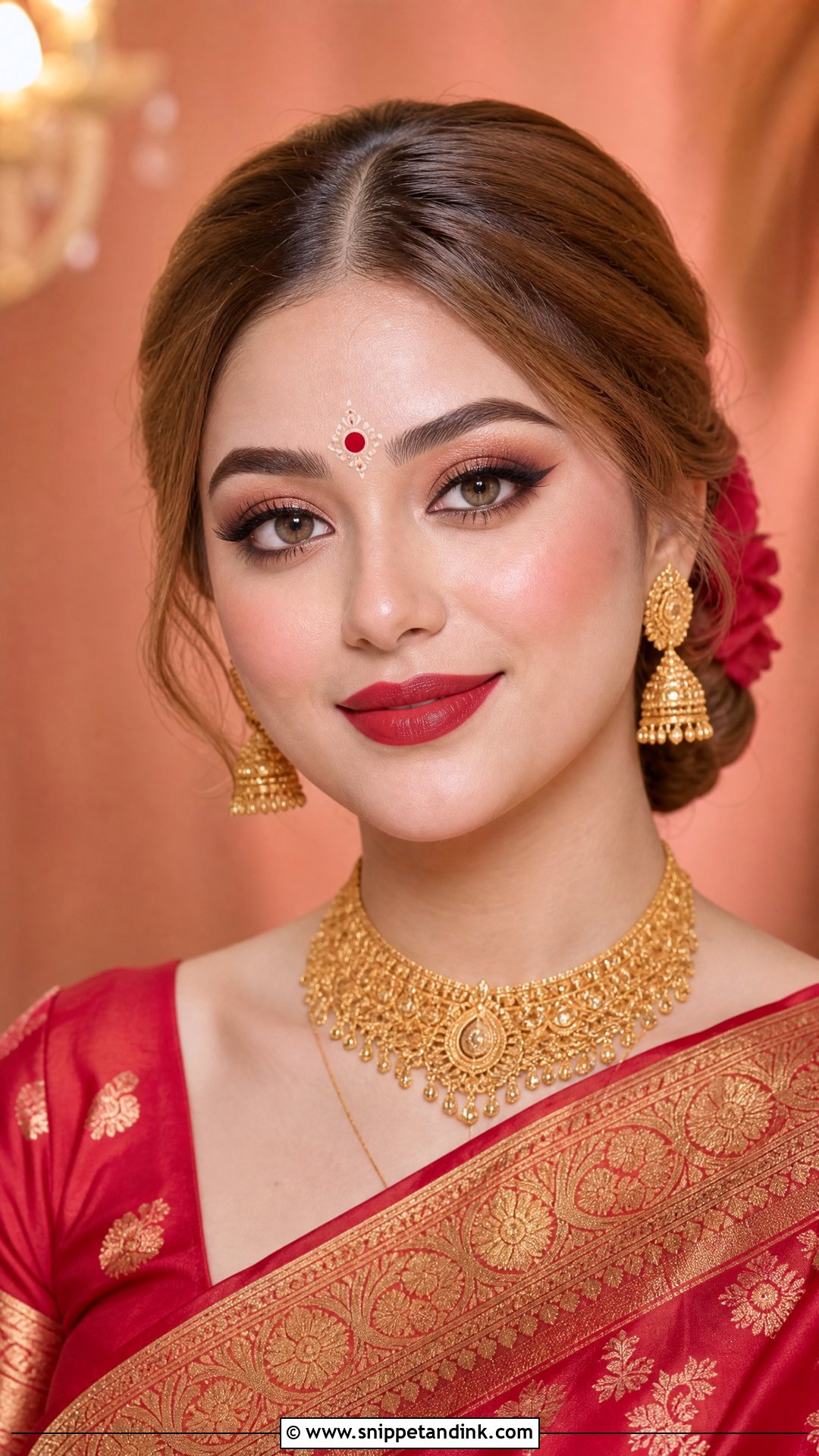 Modern Bengali Bridal Makeup - Snippet and Ink - 20 Bengali Bridal Wedding Makeup Ideas