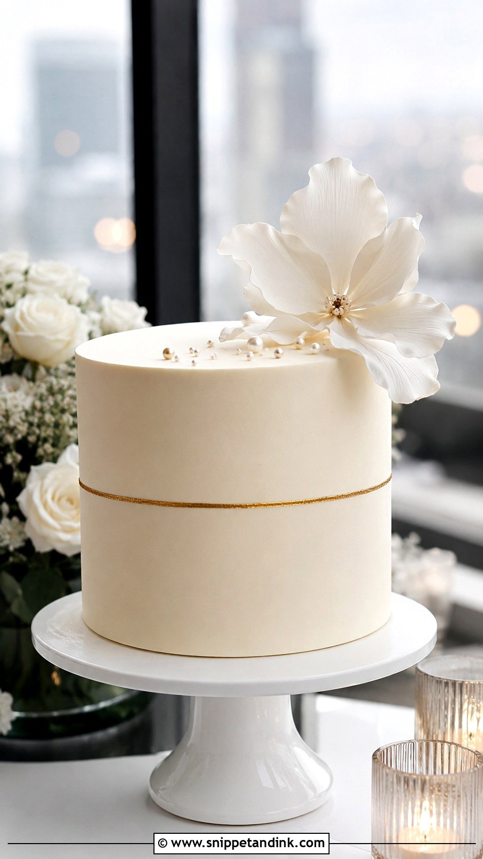 Modern Biscuit Wedding Cake - Snippet and Ink - 20 Biscuit Cake Decoration Ideas for Wedding