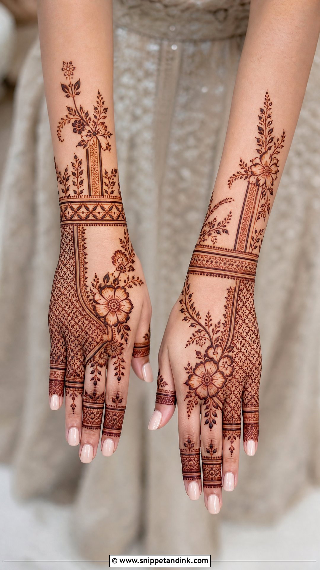 Modern Bridal Back Full Hand Mehndi Design - Snippet and Ink - 25 New Bridal Back Full Hand Mehndi Designs