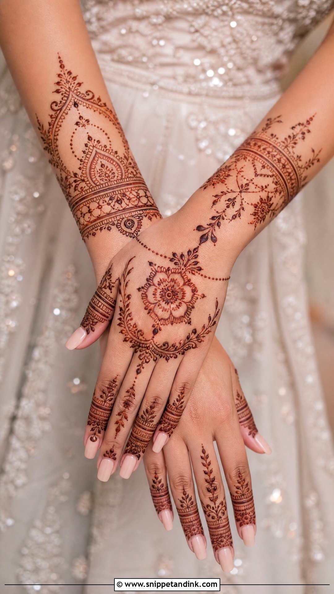 Modern Bridal Back Hand Mehndi Full Hand - Snippet and Ink - 20 Simple Easy Full Hand Bridal Back Hand Mehndi Designs