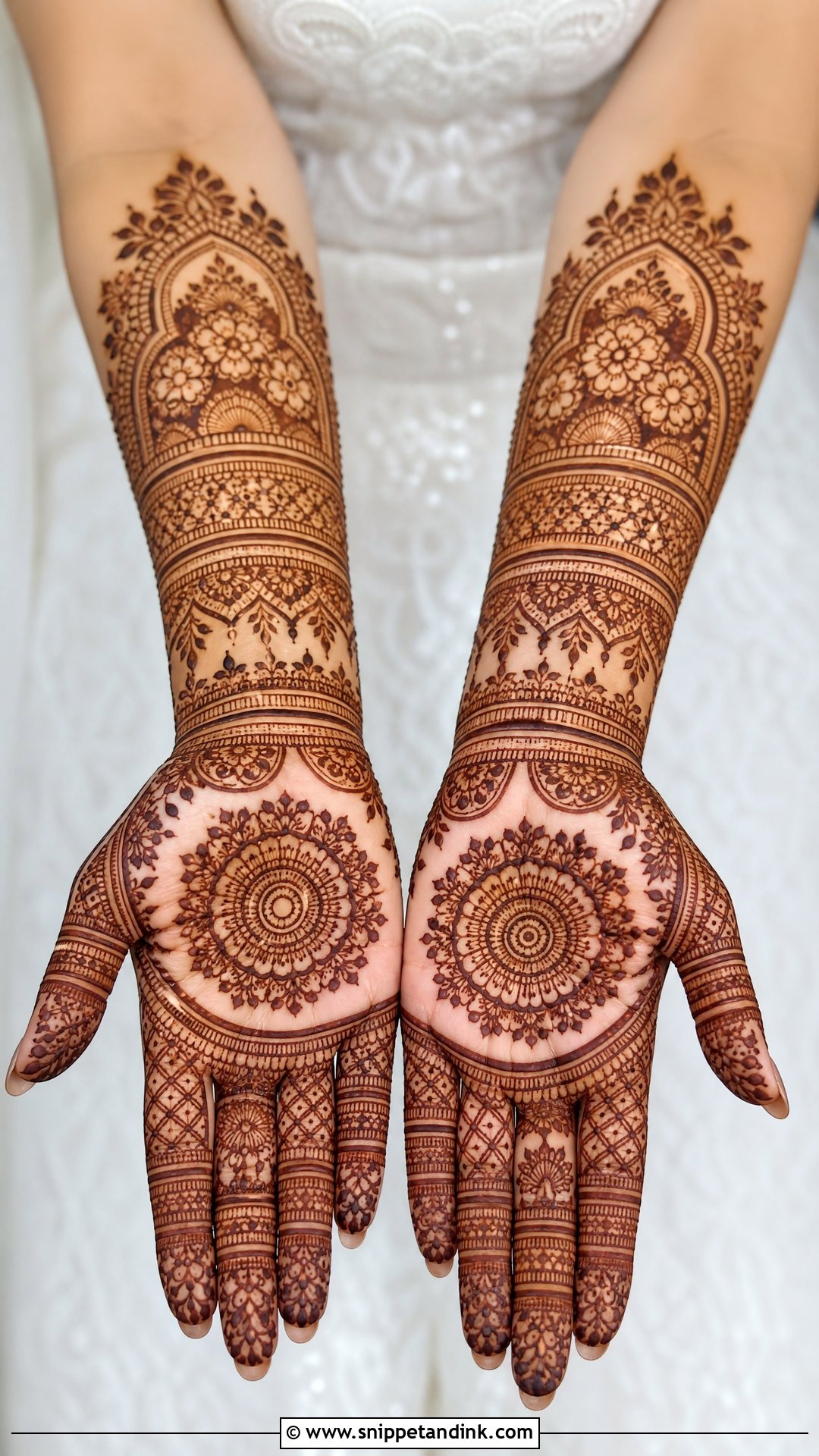 Modern Bridal Front Hand Mehndi Design - Snippet and Ink - 25 Bridal Front Hand Mehndi Design 2025 Ideas