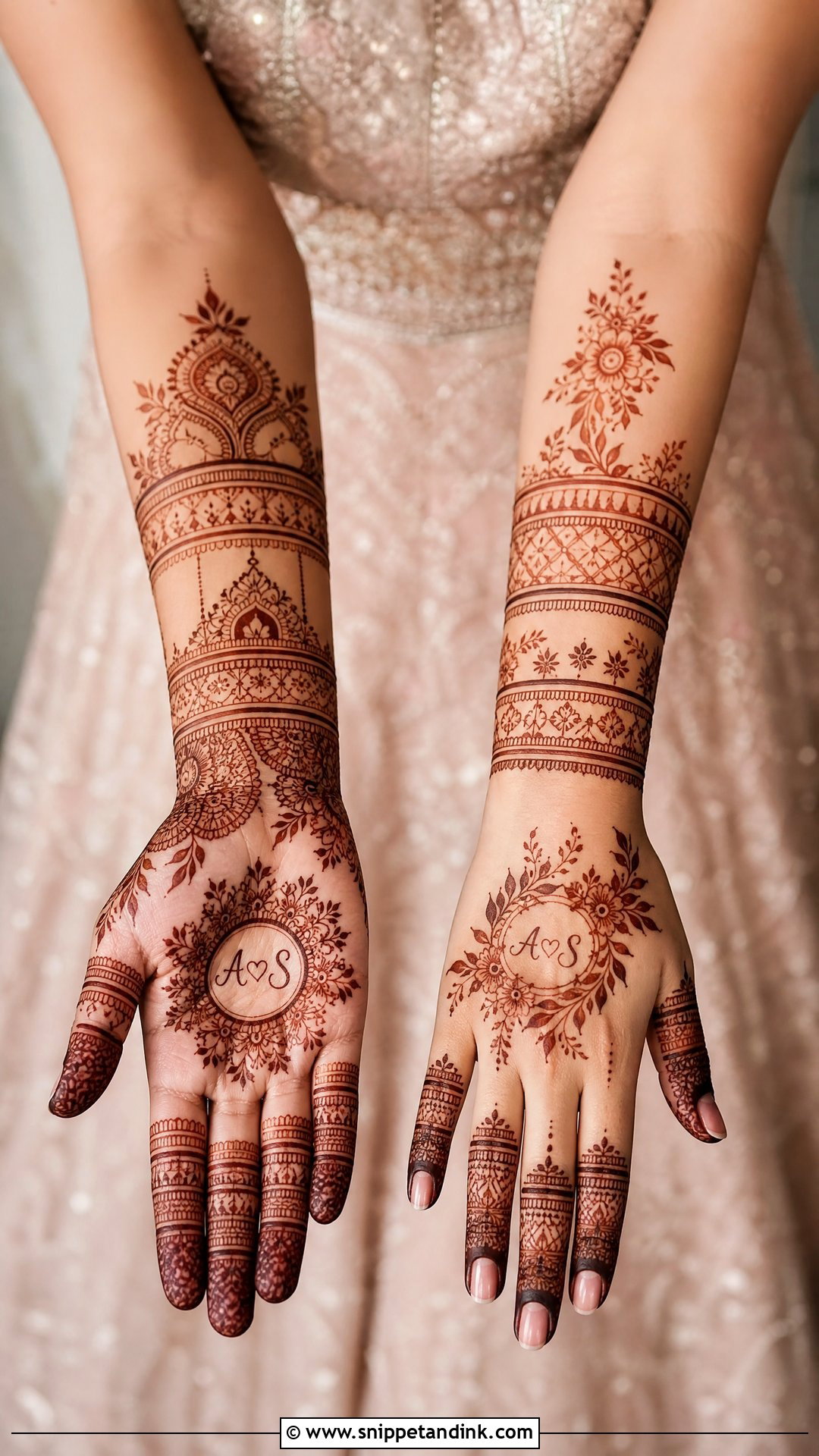 Modern Bridal Full Hand Mehndi Design - Snippet and Ink - 25 Bridal Full Hand Mehndi Designs