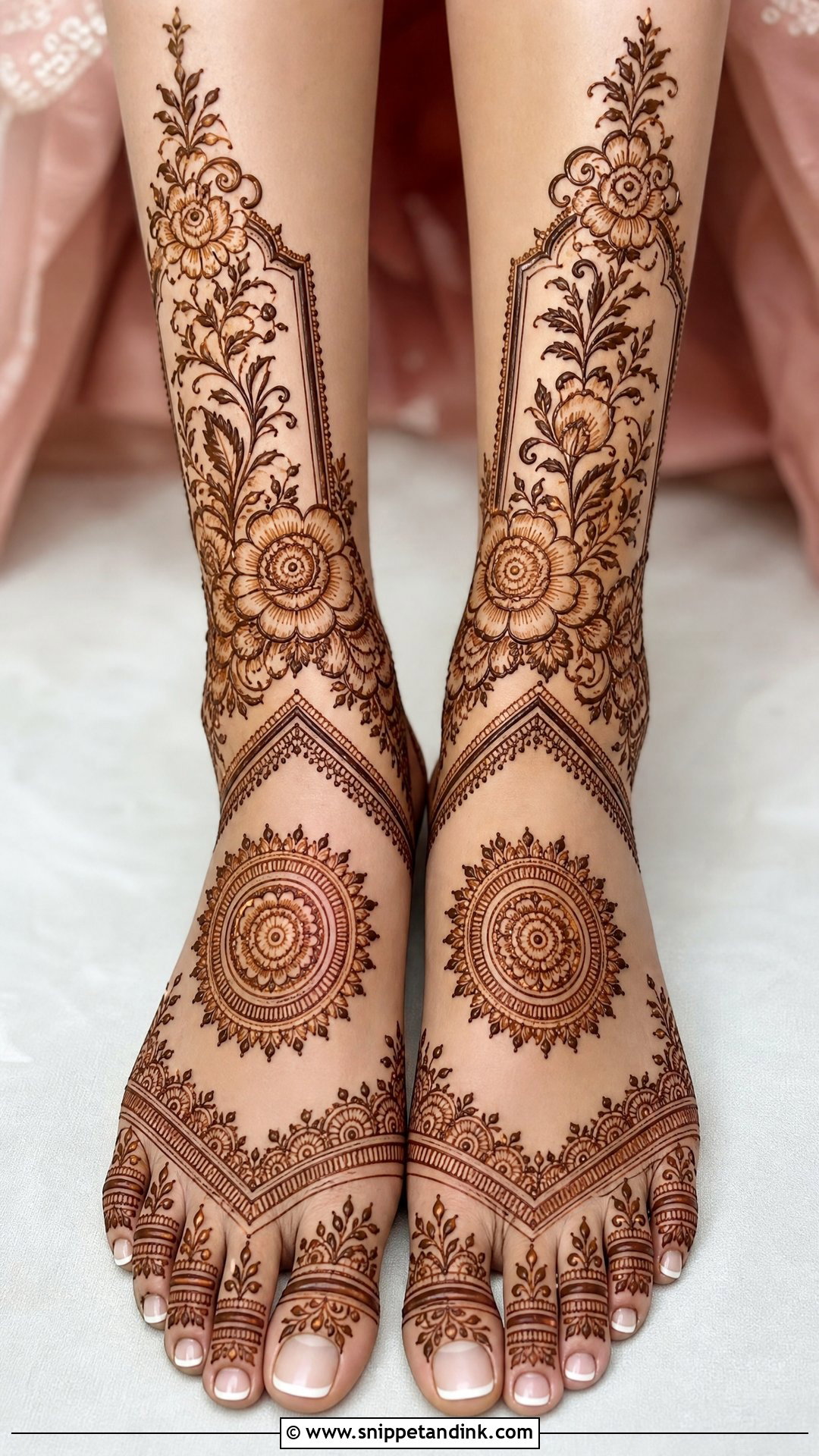 Modern Bridal Leg Mehndi Design - Snippet and Ink - 20 Bridal Mehndi Designs Leg