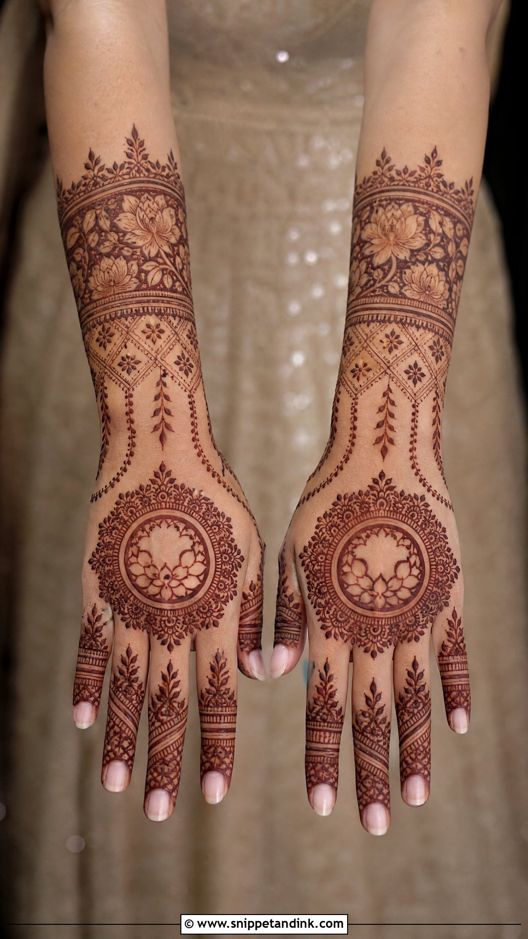 Modern Bridal Mehndi Back Side - Snippet and Ink - 25 Bridal Mehndi Designs Back Side