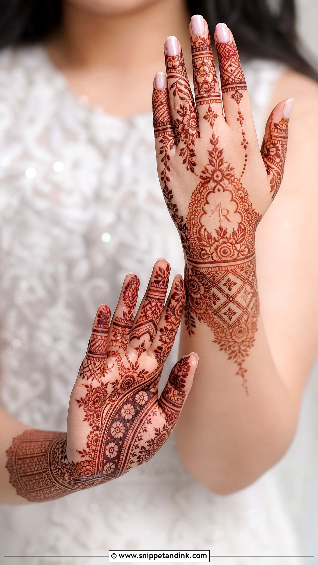 Modern Bridal Mehndi Design - Snippet and Ink - 20 Bride Hand Mehndi Designs