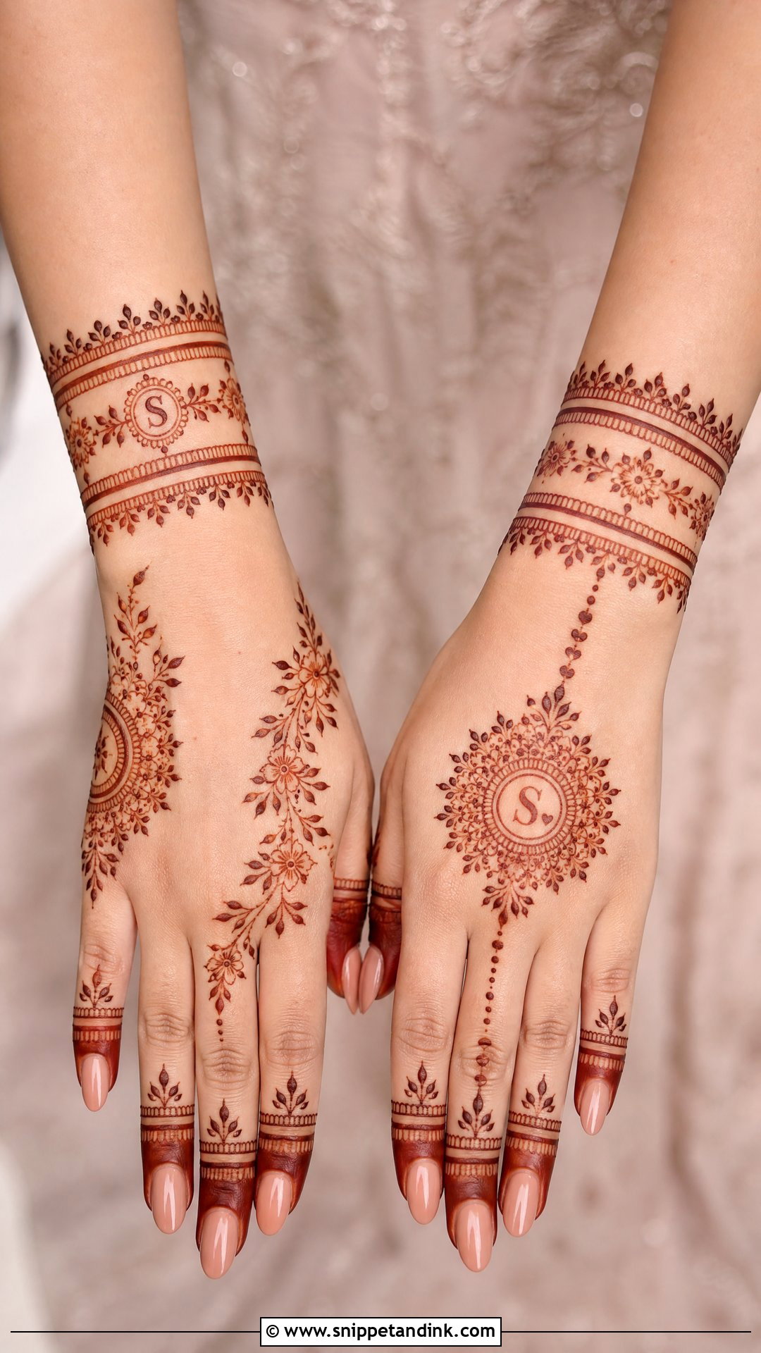 Modern Bridal Mehndi Design - Snippet and Ink - 30 Bridal Hands Mehndi Designs