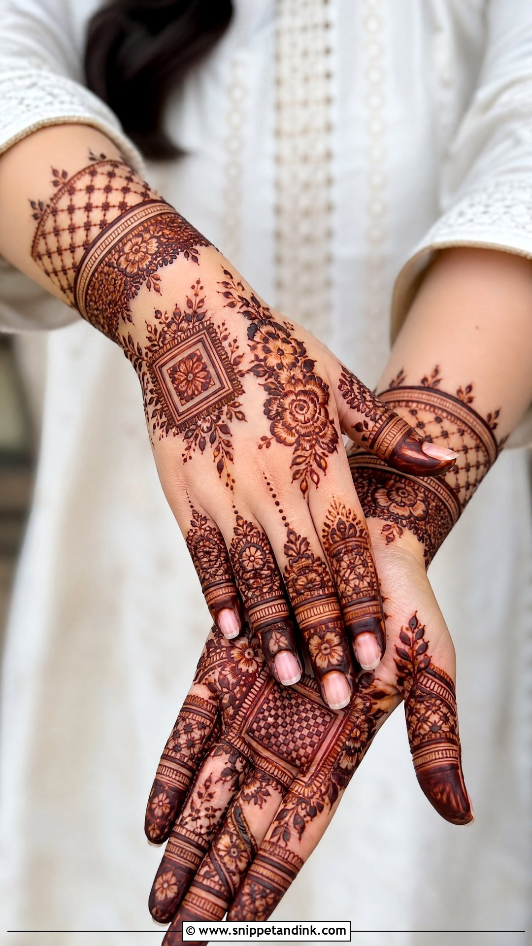Modern Bridal Mehndi Design - Snippet and Ink - 30 Bride Mehndi Designs