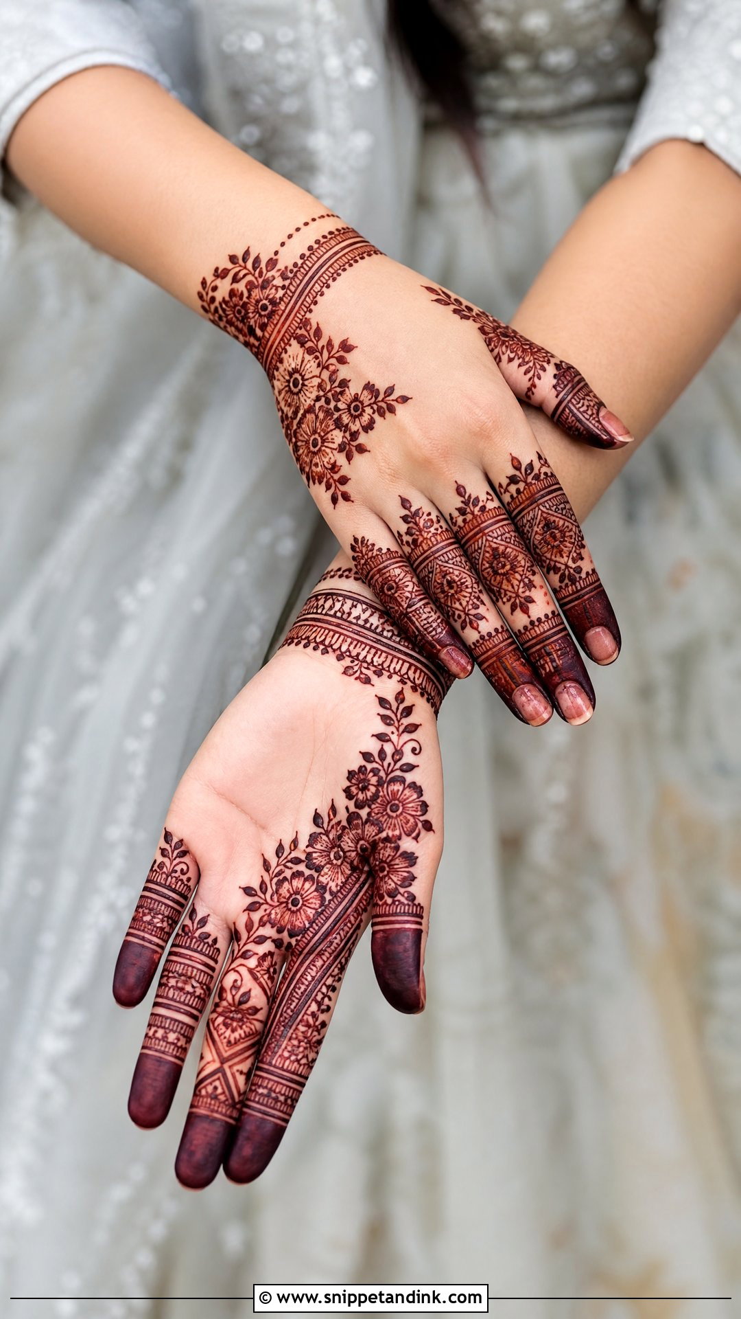 Modern Bridal Mehndi Design For Engagement - Snippet and Ink - 20 Bridal Mehndi Designs for Engagement
